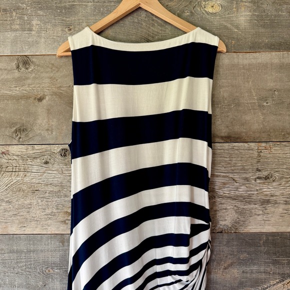 Soft Surroundings Vela Here's to‎ Infinity Maxi Dress XL Navy Stripe Nautical - Picture 11 of 13